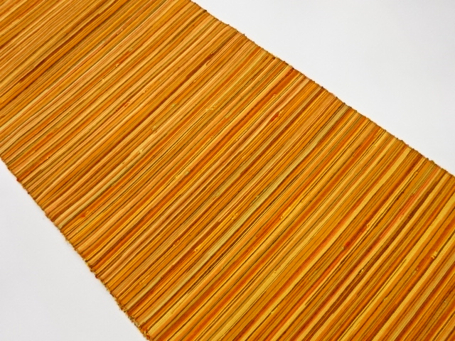 JAPANESE KIMONO / VINTAGE NAGOYA OBI / MAWATA TSUMUGI / WOVEN STRIPE